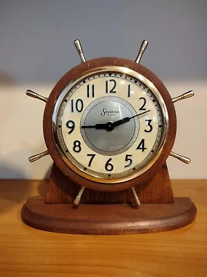 Vintage Sessions Ships Wheel Mantel Clock. Wind Up. Made In USA . Runs • $45