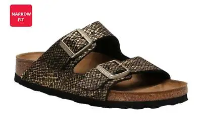 Birkenstock Arizona Sandals (Shiny Python Black) Women's Sandals & Clogs • $112