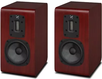 Quad S2 Speakers Bookshelf Compact Best Home Stereo Mahogany Wood - Pair • £585