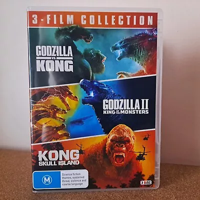 Godzilla & Kong  3-Film Collection (Box Set DVD 2021) Aus Region 4 • $29.99