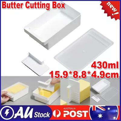 Butter Box Storage Case Food Cheese Butter Slicer Serving Storage Dish Container • $10.89