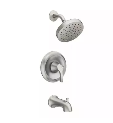 Moen Korek Tub And Shower Faucet Spot Resist Brushed N. Valve Included SCRATCHES • $83