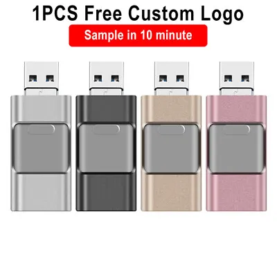 3 IN1 High Speed USB 3.0 Flash Drive Free Logo Pen Drive For IOS Memory Stick • $6.41