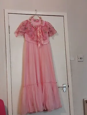  Girls Pink Vintage Bridesmaid Dress Aged 8 / 10 Years  • £9.08