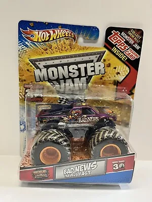 New Mattel Hot Wheels Monster Jam 1:64 Bad News Travels Fast 2012 Trading Card • $19.99