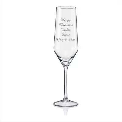 Personalised Engraved Crystal Champagne Flute Wine Glass Gin Glass 18th  21st • £10.99