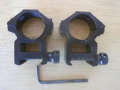 1 Inch Rifle Scope Rings High See Thru ¬ Picatinny Weaver Rail • $14.98