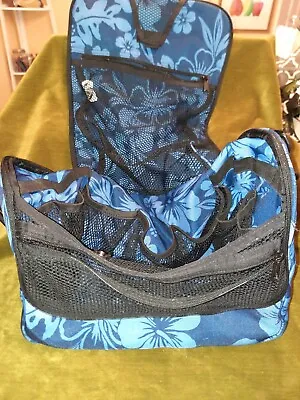 L.L. Bean Personal Organizer Bag Traveler Family Toiletry Bag Blue Hawaiian XL • $32