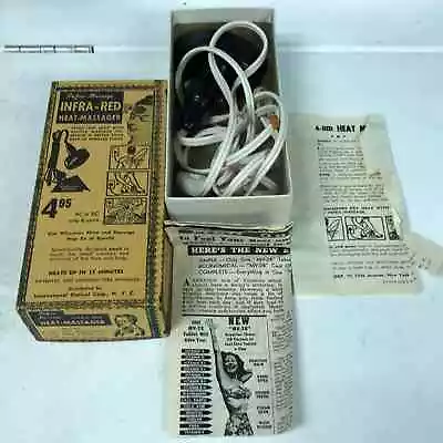 Vintage Sibert & Co THERM MASSAGE Infra Red Heat Applicator W/Box Quack Device • $28.16