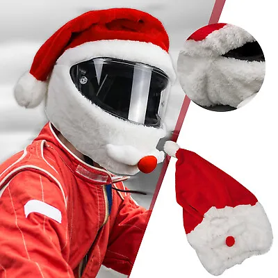 Santa Motorcycle Helmet Cover Funny Helmet Cover Motorcycle Full Face Ch • $10.88