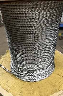 200’ Galvanized 5/8  Wire Rope Steel Cable IWRC 6-19 EIPS Grade Winch Crane Hook • $500