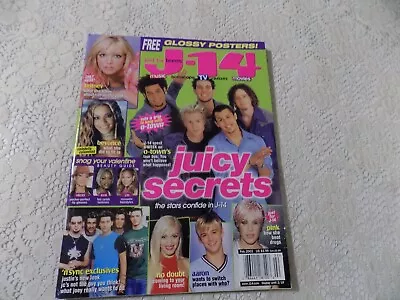 J-14 Magazine NEW February 2002 A+ *GLOSSY POSTERS* O-TOWN BRITNEY PINK JAY-Z • $14.95