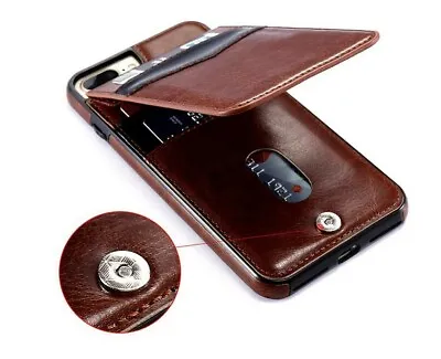 $41.29 • Buy Card Holder Leather Case And Wallet Pouch For IPhone 6 6S 7Plus 8 Vertical Flip