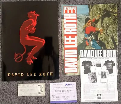 David Lee Roth Programmes Van Halen 1988 & 1991 Tickets & Huge WACF Poster & Pic • £18