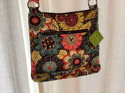 New Vera Bradley Disney Park Perfect Petals Hipster Crossbody Purse Mickey Mouse • $40