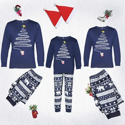 UK Family Adult Kids Baby Matching Christmas PJs Pyjamas Xmas Sleepwear Outifts • £10.99