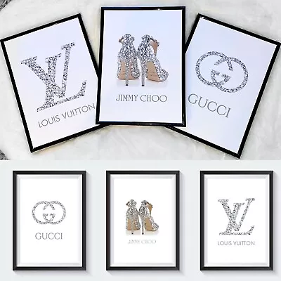£29.99 • Buy Set Of 3 Fashion Art Prints Designer Coco Perfume Bottle Glitter A5 A4 A3 S29