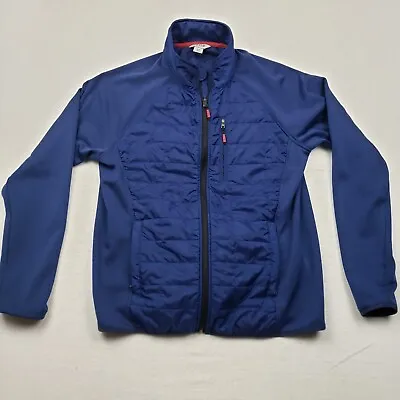 Orvis Men's M Full Zipper Quilted Jacket Fleece Blue Polyester • $19.99