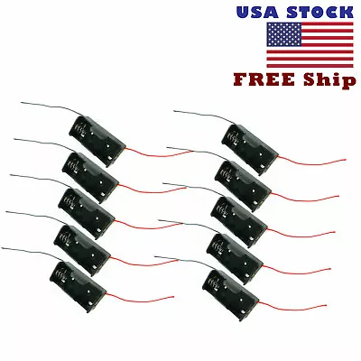 10pcs Battery Clip Holder Case Box For 1 X C R14 Battery 6  Wire Lead US Stock • $9.99
