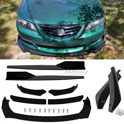 For Mazda 2 3 6 MX-3 MX-5 Front Bumper Lip Splitter Spoiler Body Kit+Side Skirt • $56.99