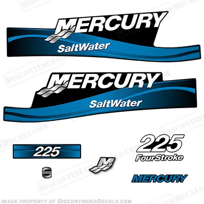 Fits Mercury 225hp Four Stroke Saltwater Series Decals - (Blue) • $104.95