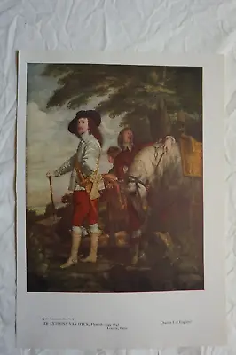 1944 Art Print On Glossy Paper Anthony Van Dyck  Charles I Of England  10x14  • $10