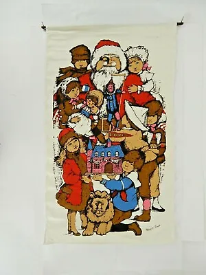 Christmas Tapestry/Wall Hanging Santa And Children Love By Margot Tomes 28 X 17  • $14