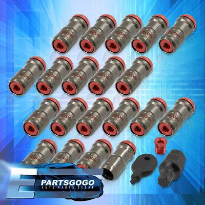 20PCS M12 X 1.5mm Open/Closed Extended Heavy Gray Steel Racing Lug Nuts Set Red • $23.99