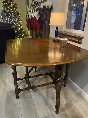 Antique Walnut Drop Leaf Table - Very Good Condition • $499