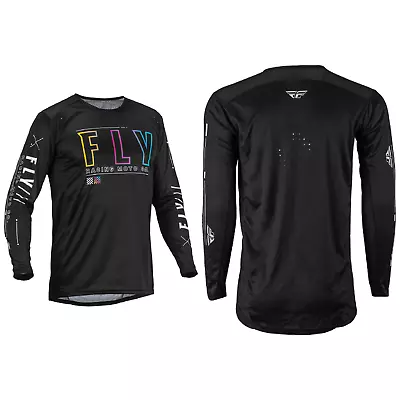 New Fly Racing Lite Racewear S.E Avenge Adult Mens Motocross Jersey Black/Sunset • $19.95