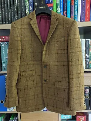 Holland Esquire Yorkshire Moon Brown Windowpanel Jacket Size 38 • £120