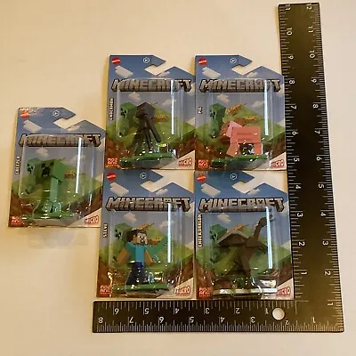 Minecraft SET OF 5 Mattel Micro Collection Toys Small Mini Figures NIP✨🔥 • $14