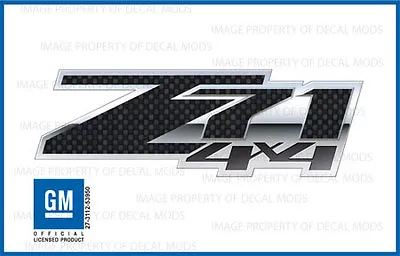 2 - Z71 4x4 FSCFB - Chevy 07-13 Decal Sticker Silverado GMC Sierra Carbon Fiber • $23.96