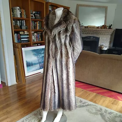 Natural Belgian Raccoon Fur Coat • $375