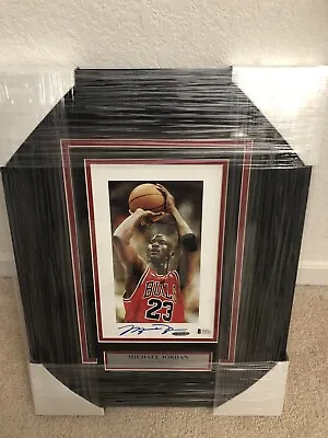 Michael Jordan Signed 6x10 Framed Photo(UDA BAS) • $2499