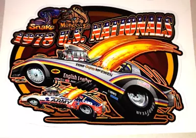 Tom  THE MONGOOSE  McEwen Vs Prudhomme's SNAKE 1978 U.S. NATIONALS Decal Sticker • $6