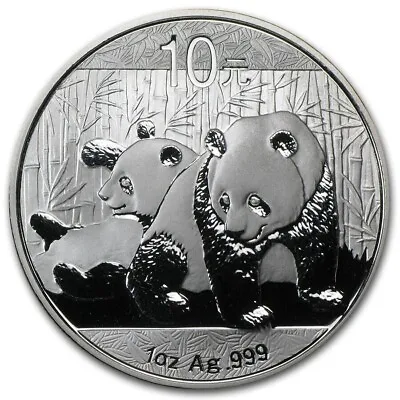 2010 1 Oz .999 FIne Silver 10 Yuan Chinese Silver Panda Coin BU In Capsule • $49.95