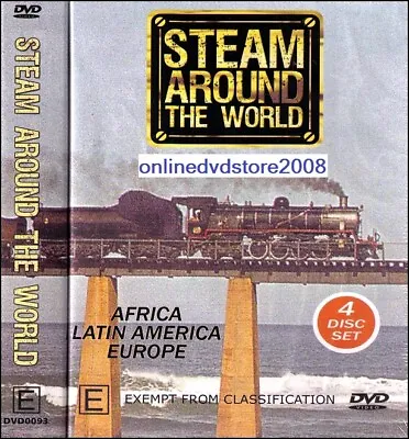 STEAM AROUND THE WORLD - TRAINS - Garratt LOCOMOTIVES (4 DVD SET) • $11.58