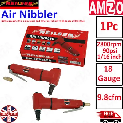 Neilsen Air Nibbler Steel Radius Cutter Tin Aluminium Metal Upto 18 Gauge CT1405 • £23.95