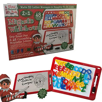 Elf Wipe On Wipe Off Magnetic Board With Magnetic Letters Xmas Fun Kids • £8.99