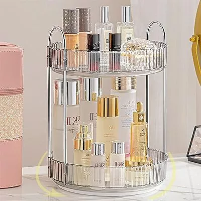 360 Rotating Makeup Organizer For Vanity Skincare Organizers Cosmetics Organi... • $33.45