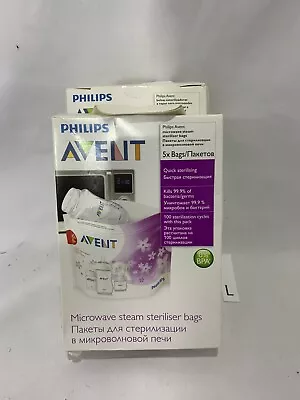 10x Philips AVENT Microwave Steam Steriliser Bags Packs Baby Bottle Reuseable • £9.50