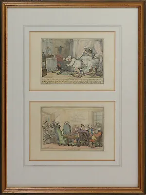 £1850 • Buy Engravings By Rowlandson  Domestic Miseries ,  A Select Vestry 
