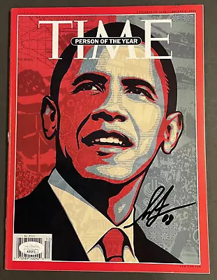 Shepard Fairey Signed Person Of The Year Time Magazine 2008 Obama Hope Jsa Coa • $779