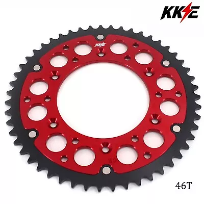 KKE 46T Red Hybrid Rear Sprocket For HONDA CR125R 250R 1995-2013 CRF250R 04-2021 • $59.99