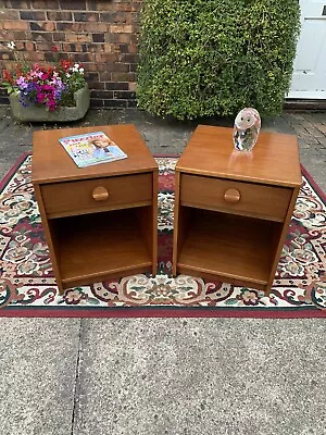 £220 • Buy Pair Of Stag Cantata Teak Bedside Cabinets, Circa 1960s/70s