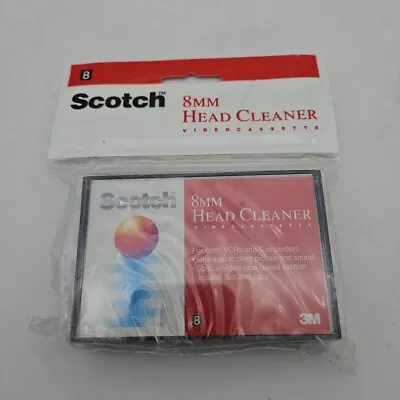 Scotch 8mm Head Cleaner Video Cassette Brand New NOS 1993 VCR Camcorder • $44.95