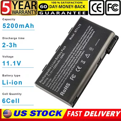 6 Cell Battery BTY-L74 BTY-L75 For MSI A6200 CR600 CR610 CR620 A5000 CR700 A6000 • $17.99