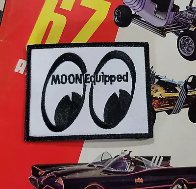 MOON Embroidered PATCH MOONEYES Hot Rod Drag RACING Old NHRA Fed Vtg Style Hat • $13.99