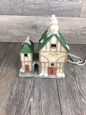 Old Mill Inn Old World Village Ceramic Christmas House  VTG 1992 • $10.99